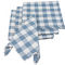 Xia Home Fashions, Gingham Check Set of 4 Napkins, 20In by 20In, Blue - Image 1 of 2