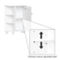 RiverRidge Brookfield Single Door Floor Cabinet with Side Shelves - Image 5 of 5