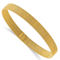 18K Gold Italian Elegance 7MM SEMI-SOLID TEXTURED CUFF BANGLE - Image 1 of 5
