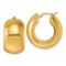 18K Gold Italian Elegance SEMI-SOLID 24MM ROUND HOOP EARRINGS - Image 1 of 5