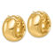 18K Gold Italian Elegance SEMI-SOLID 24MM ROUND HOOP EARRINGS - Image 2 of 5