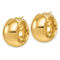 18K Gold Italian Elegance SEMI-SOLID 24MM ROUND HOOP EARRINGS - Image 3 of 5