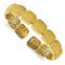 18K Gold Italian Elegance SEMI-SOLID TEXTURED CUFF BANGLE - Image 1 of 5