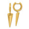 18K Gold Italian Elegance SEMI-SOLID CONE DANGLE HINGED HOOP EARRINGS - Image 1 of 5
