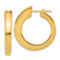 18K Gold Italian Elegance SEMI-SOLID HOOP EARRINGS - Image 1 of 5