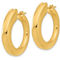 18K Gold Italian Elegance SEMI-SOLID HOOP EARRINGS - Image 3 of 5