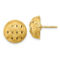 18K Gold Italian Elegance SEMI-SOLID 14MM BASKET WEAVE BUTTON POST EARRINGS - Image 1 of 5