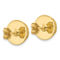 18K Gold Italian Elegance SEMI-SOLID 14MM BASKET WEAVE BUTTON POST EARRINGS - Image 2 of 5