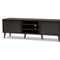 Baxton Studio Samuel Brown and Dark Grey Finished TV Stand - Image 1 of 5