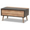 Baxton Studio Jensen Black and Brown Wood Lift Top Coffee Table with Storage - Image 1 of 5
