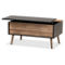 Baxton Studio Jensen Black and Brown Wood Lift Top Coffee Table with Storage - Image 2 of 5
