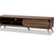 Baxton Studio Dena Walnut Brown Wood and Gold Finished TV Stand - Image 2 of 5