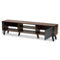 Baxton Studio Clapton Multi-Tone Grey and Walnut Brown Wood TV Stand - Image 2 of 5