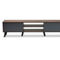 Baxton Studio Clapton Multi-Tone Grey and Walnut Brown Wood TV Stand - Image 3 of 5
