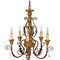 Manor Luxe, Biltmore Wood, Metal & Glass Crystal Luxury 5 Candelabra Chandelier - Image 2 of 2