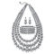 PalmBeach Beaded Silvertone Triple-Strand Necklace, Earring and Bracelet Set - Image 1 of 5