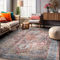 World Rug Gallery Traditional Distressed Machine Washable Area Rug - Image 3 of 5