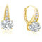 Crislu Accented Brilliant Cut Drop Earrings Finished in 18kt Yellow Gold - Image 1 of 2