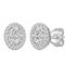 Royal Aura 14K White Gold 1/2CTW Diamond Stud Earring - Image 3 of 4
