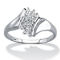 PalmBeach Diamond Accent Platinum-plated Sterling Silver Cluster Ring - Image 1 of 5