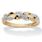 PalmBeach Diamond Accent Ribbon Twist Ring in 10k Yellow Gold - Image 1 of 5