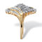 PalmBeach 1/10 TCW Round Diamond Swirled Ring in Solid 10k Gold - Image 2 of 5