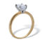 PalmBeach 2 TCW Marquise Cubic Zirconia 18k Gold-Plated Solitaire Engagement Ring - Image 2 of 5