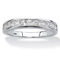 PalmBeach .77 Cttw. Princess-Cut Cubic Zirconia Platinum Over  Sterling Silver Ring - Image 1 of 5