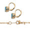 PalmBeach Birthstone Goldtone Earring & Necklace Set 18