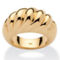PalmBeach 14k Gold Ultra-Lightweight Nano Diamond Resin Filled Dome Ring - Image 1 of 5