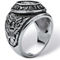 PalmBeach Men's Veteran Signet Ring in Stainless Steel - Image 2 of 5