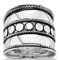 PalmBeach Antiqued .925 Sterling Silver Bali Bohemian Cigar-Style Wide Band Ring - Image 1 of 5