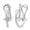APMG 14K White Gold 1/2 CTW Diamond Turning Arrow Hoop Earrings - Image 2 of 3