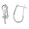 APMG 14K White Gold 1/2 CTW Diamond Turning Arrow Hoop Earrings - Image 3 of 3