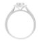 APMG 14K White Gold 1/3 CTW Diamond Oval Cluster Ring - Image 3 of 4
