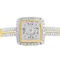 APMG 14K Yellow Gold 1/4 CTW Diamond Cushion Engagement Ring - Image 1 of 4