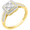 APMG 14K Yellow Gold 1/4 CTW Diamond Cushion Engagement Ring - Image 2 of 4