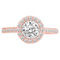 Royal Aura 14K Rose Gold 1.00 Ctw Round Halo Diamond Cluster Engagement Ring - Image 3 of 5