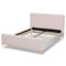 Baxton Studio Nami Light Pink Velvet Upholstered and Gold Finished Platform Bed - Image 3 of 5