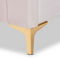 Baxton Studio Nami Light Pink Velvet Upholstered and Gold Finished Platform Bed - Image 5 of 5