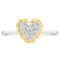 APMG 14K White & Yellow Gold 1/4 CTW Diamond Heart Cluster Ring - Image 1 of 4