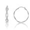 Bella Silver Sterling Silver Large Twisted Circle Hoop Earrings - Image 1 of 2