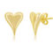 Bella Silver Sterling Silver Heart Stud Earrings- Gold Plated - Image 1 of 2