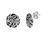 Bella Silver Sterling Silver Oxidized Round Filigree Design Stud Earrings - Image 1 of 2