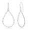 Bella Silver Sterling Silver Hammered Pear Shaped Earrings - Image 1 of 2