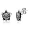 Bella Silver Sterling Silver Oxidized Turtle Studs - Image 1 of 2