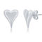 Bella Silver Sterling Silver Heart Stud Earrings - Image 1 of 2