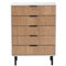 Baxton Studio Karima White and Brown Wood 5-Drawer Storage Cabinet - Image 3 of 5