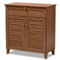 Baxton Studio Coolidge Walnut 4-Shelf Shoe Storage Cabinet with Drawer - Image 1 of 5