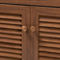 Baxton Studio Coolidge Walnut 4-Shelf Shoe Storage Cabinet with Drawer - Image 5 of 5